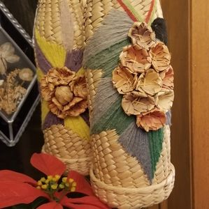 2 wicker wine caddys